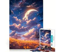 Puzzle notturno a tema anime per adolescenti, 1000 pezzi, gioco mentale, svago divertente, taglio di alta qualità, regalo pensato con cura (38x26cm)