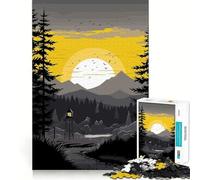 Puzzle notturno a tema natura per ragazzi, 1000 pezzi, gioco di logica, divertimento per tutta la famiglia, taglio di precisione, (50x75cm)