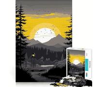 Puzzle notturno a tema natura per ragazzi, 1000 pezzi, per rafforzare la memoria, alleviare lo stress, decorazione murale dai bordi netti (38x26cm)