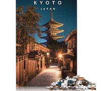 Puzzle notturno della pagoda Yasaka, divertente puzzle di cartone di alta qualità per bambini o bambine, regali di Natale 1000 pezzi (38x26 cm)