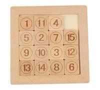 Puzzle numerico, puzzle scorrevole in legno 5, 3x5, 3 pollici con 15 numeri, gioco educativo rompicapo scorrevole, fluido per bambini dai 3 anni in su