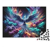 Puzzle Nuvole Colorate 1000 pezzi Materiale Riciclabile Fenice Estremamente Difficile Gioco per Uomini 70x50cm