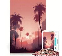 Puzzle Oasi di palme da 1000 pezzi per adolescenti, gioco di abilità mentale, design rilassante e divertente, (50x75cm)