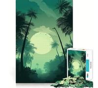 Puzzle "Oasi di palme" per ragazzi, 1000 pezzi, gioco di logica stimolante, tranquillo, con bordi netti, regalo elegante (50x75cm)
