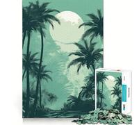 Puzzle Oasi di Palme per Ragazzi, 1000 Pezzi, Gioco di Ragionamento e Abilità, Gioco Rilassante, Taglio Preciso, Regalo di Babbo Natale (50x75cm)