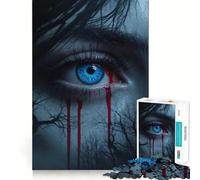 Puzzle "Occhio Blu Misterioso" da 1000 pezzi per adolescenti, ideale per rafforzare la memoria, perfetto per il tempo libero a casa, con bordi puliti e un regalo prezioso (50x75cm)