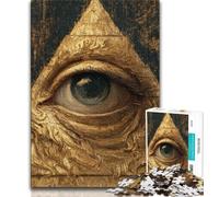 Puzzle Occhio della Piramide Egizia per Adolescenti, Puzzle da 1000 Pezzi, Gioco per Famiglie, Antistress, Sfida Difficile, Regali di Babbo Natale Segreto, 38x26cm