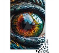 Puzzle Occhio di Drago Attività Divertente per la Casa Puzzle di Cartone Premium per Adulti Adolescenti Regali per la Festa del Papà 70x50cm/1000 pezzi