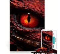 Puzzle Occhio di Drago Rosso da 1000 pezzi per adolescenti, gioco per esercitare la mente, design rilassante, assemblaggio, regalo prezioso (50x75cm)