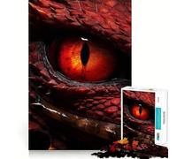 Puzzle Occhio di Drago Rosso da 1000 pezzi per adulti, gioco intellettuale, calma e relax, taglio preciso, oggetto dei desideri di Babbo Natale (38x26cm)