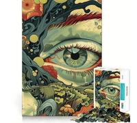 Puzzle "Occhio Surreale della Natura" da 1000 pezzi per adulti, gioco di logica e abilità, calma e relax, taglio preciso, regalo sentito 38x52cm