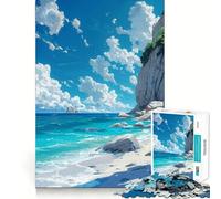 Puzzle "Oceano Incontra l'Anima" da 1000 pezzi per adulti, sfida per la mente, gioco da interno, taglio preciso, opera d'arte (38x52cm)