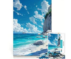 Puzzle "Oceano Incontra l'Anima" da 1000 pezzi per adulti, sfida per la mente, gioco da interno, taglio preciso, opera d'arte (38x52cm)