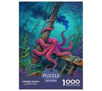 Puzzle Octopus Da 1000 Pezzi, Puzzle Underwater Landscape Adulti, Gioco Diabilità Impossibile Puzzle Arte Giochi Rilassamento E Intelligenza Regalo Per Amore E Amico 70x50cm/1000pcs
