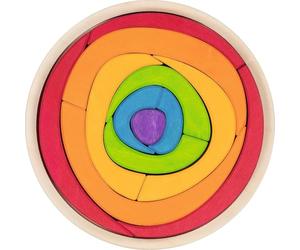 Puzzle Oculus: Ø= 21 cm, H= 3 cm, Holz, 12 Teile, per Stück
