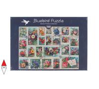 PUZZLE OGGETTI BLUEBIRD FRANCOBOLLI STAMP FLOWER COLLECTION 2000 PZ