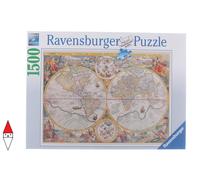 PUZZLE OGGETTI CARTE GEOGRAFICHE RAVENSBURGER MAPPAMONDO STORICO 1500 PZ