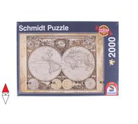 PUZZLE OGGETTI SCHMIDT CARTE GEOGRAFICHE HISTORICAL MAP OF THE WORLD 2000 PZ