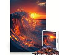 Puzzle "Onda dell'oceano al tramonto" per adulti, 1000 pezzi, gioco per allenare la mente, rilassante e divertente, idea regalo per le vacanze (50x75cm)
