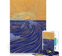 Puzzle "Onde al tramonto" in stile Gustav per adulti, 1000 pezzi, gioco stimolante per la mente, calma e bellezza, pezzo da collezione 50x75cm