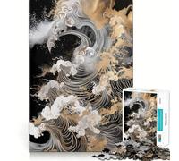 Puzzle "Onde Arrabbiate" da 1000 pezzi,gioco creativo per lo sviluppo delle capacità cognitive,componenti robusti e facili da tagliare,ideale da portare in viaggio,gioco per allenare la mente