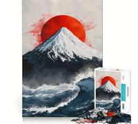 Puzzle Onde del Fuji,1000 pezzi,divertente per allenare la mente,con componenti robusti e ben definiti,ideale per momenti di relax in casa (38x52cm)