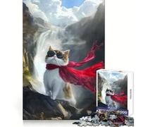 Puzzle "One Cool Cat" per adulti, 1000 pezzi, gioco per allenare la mente, rilassante e divertente, idea regalo per le vacanze (50x75cm)