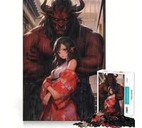 Puzzle Oni Girl da 1000 pezzi per adolescenti, gioco intelligente, immagine da assemblare per un momento di relax, regalo adorabile (38x52cm)