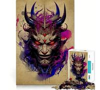 Puzzle Oni Samurai da 1000 pezzi per adolescenti, gioco di abilità mentale, divertimento rilassante, design da assemblare, (38x26cm)