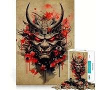 Puzzle Oni Samurai da 1000 pezzi per adolescenti, gioco di logica e abilità, morbido, rilassante, taglio preciso, regalo prezioso (38x26cm)