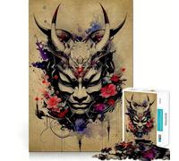 Puzzle Oni Samurai da 1000 pezzi per adulti, regalo, gioco di logica, svago, divertimento, qualità, grazioso presente (50x75cm)