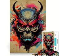 Puzzle Oni Samurai da 1000 pezzi per ragazzi, gioco intelligente, immagine da assemblare per un momento di relax, regalo adorabile (38x26cm)