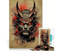 Puzzle Oni Samurai da 1000 pezzi per ragazzi, stimola la memoria, favorisce lo stress, taglia con precisione, è un regalo artistico (38x26cm)