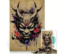 Puzzle Oni Samurai non difficile per adulti, 1000 pezzi, gioco intelligente da fare a casa, divertente da assemblare, regalo festivo (38x26cm)
