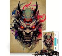 Puzzle Oni Samurai per adulti, 1000 pezzi, gioco di logica fine, casual, rilassante, bordi puliti, opera d'arte (50x75cm)