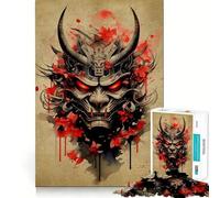 Puzzle Oni Samurai senza incastro per adolescenti, 1000 pezzi, gioco intelligente per tutta la famiglia, assemblaggio con motivo, desiderio di Babbo Natale (50x75cm)