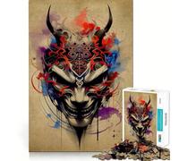 Puzzle Oni Samurai senza incastro per adulti, 1000 pezzi, rompicapo per la mente, assemblaggio lento, regalo perfetto (38x26cm)