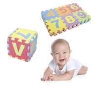 Puzzle opaco per bambini, 36 pezzi, 15,5 x 15,5 cm, antiscivolo e facile da pulire, ideale per interni ed esterni temporanei, protezione del pavimento per neonati e gioco