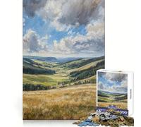 Puzzle Open Valley da 1000 pezzi per ragazzi, gioco di abilità mentale, divertimento rilassante, design da assemblare, (38x26cm)