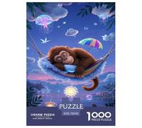Puzzle Orangutan Con 1000 Pezzi Per Adulti,Fantasy Night Scene Gioco Diabilità Impossibile Gioco Intellettivo Familiare Regalo Per Amore E Amico 70x50cm/1000pcs