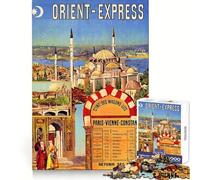 Puzzle Orient Express da 1000 pezzi per ragazzi,stimola la memoria,allevia lo stress,divertente,con bordi netti,regalo perfetto (50x75cm)