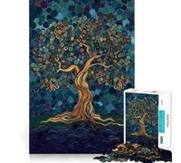 Puzzle originale "Albero della Vita" da 1000 pezzi per ragazzi, ideale per stimolare la memoria, ridurre lo stress e migliorare la coordinazione motoria Taglio liscio, regalo artistico (38x26cm)