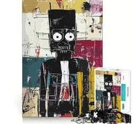 Puzzle originale Amish da 1000 pezzi in nero per adolescenti, giocattolo che stimola la logica e allevia la tensione, con bordi di qualità, ideale come regalo di Babbo Natale (50x75cm)