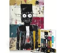 Puzzle originale Amish da 1000 pezzi per adulti, con figura nera, ideale per stimolare la mente e alleviare lo stress Decorazione murale con ritagli trasparenti (38x52cm)