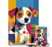 Puzzle originale astratto con ritratto di cucciolo, 1000 pezzi, gioco intelligente per la casa, divertente da assemblare, regalo festivo (50x75cm)