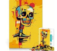 Puzzle originale astratto con teschio, 1000 pezzi, gioco per adulti, sfida mentale, divertimento da assemblare insieme, taglio di qualità, (50x75cm)