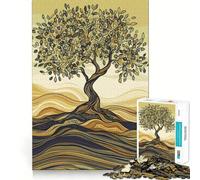 Puzzle originale con albero d'ulivo per ragazzi, 1000 pezzi, stimola la memoria, gioco da interno, assemblaggio di immagini, regalo per le vacanze (38x26cm)