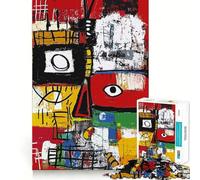 Puzzle originale con dipinto astratto del viso, 1000 pezzi, per adulti, gioco di logica, divertente da giocare insieme, bordo premium, regalo elegante (38x52cm)