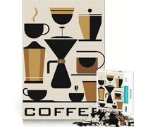 Puzzle originale con motivo a caffè per adulti, 1000 pezzi, stimola la memoria, divertente e rilassante, con bordi precisi, un regalo perfetto (38x52cm)