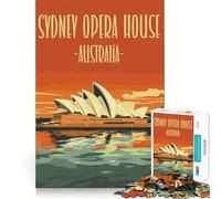 Puzzle originale con poster della Sydney Opera House per ragazzi, 1000 pezzi, gioco di intelligenza, divertimento al chiuso, taglio di qualità, regalo creativo (50x75cm)